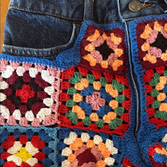 Farm Rio for Anthropologie Crochet Shorts Colorful Boho Knit Size 25 - Picture 4 of 4